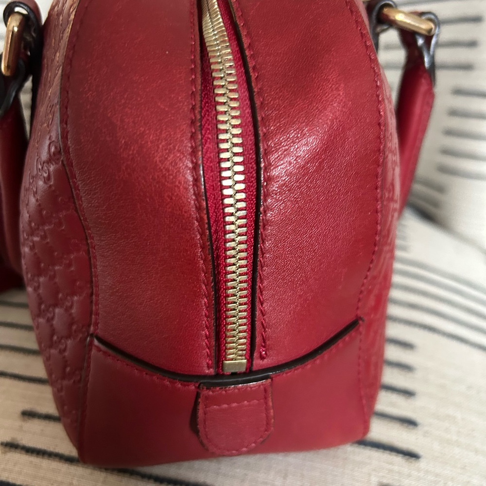 Red Microguccisima Boston Handbag - Picture 8 of 11